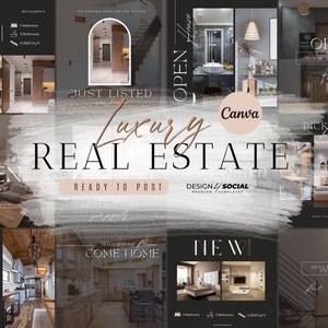 Real Estate Instagram Templates for Canva | Luxury Realtor Templates | Instagram Post Canva Template | Realtor Marketing Kit