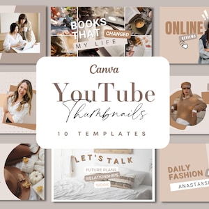 YouTube Channel Branding Kit | Youtube Thumbnails | Editable Canva Templates