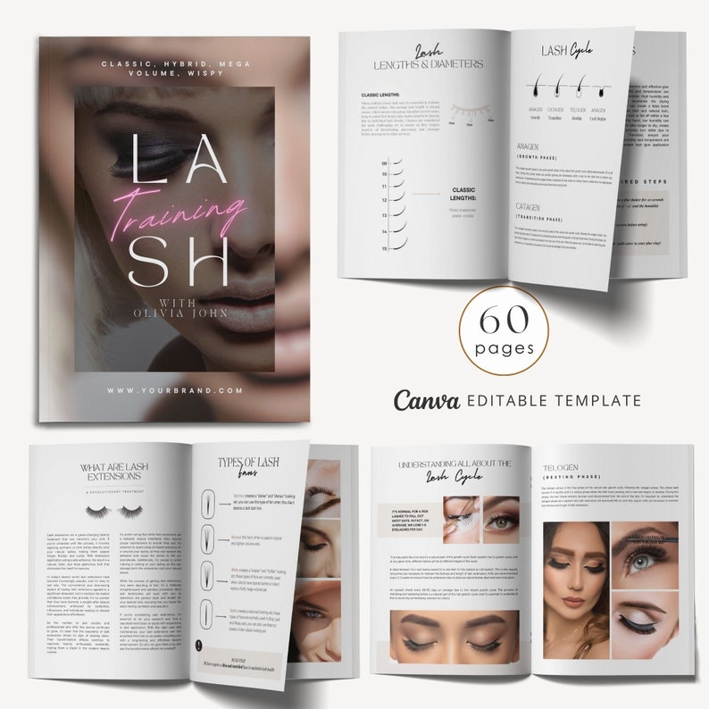Lash Pages Lash Training Manual | Classic Hybrid Volume Training | Eyelash ...