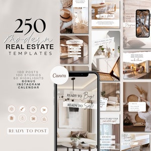 Real Estate Instagram Templates | Realtor Instagram Templates | Realtor Story Covers | Real Estate Posts | Canva Templates
