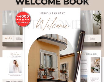Airbnb Welcome Guide Template | Editable Canva Host Manual | Printable House Manual | Vacation Rental Guest Book | Instant Download