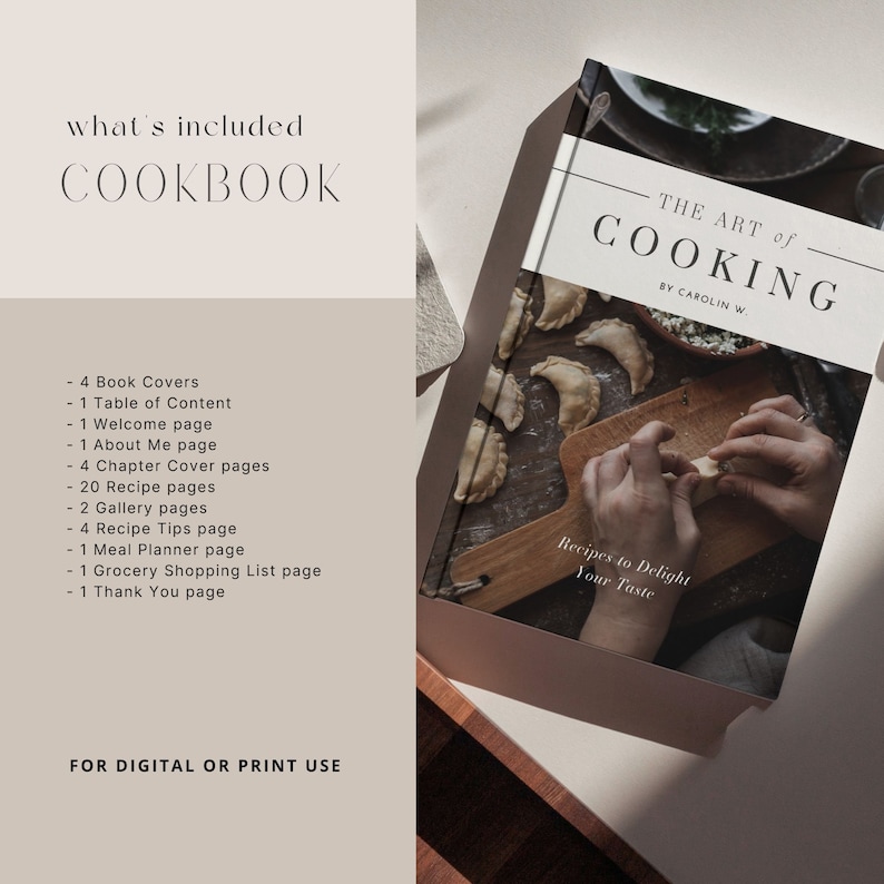 Recipe Book Template | Cookbook Template | Cook Book Template | Recipe Template | Canva Templates image 5