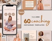 60 Coaching Instagram Templates for Canva | 30 Posts and 30 Stories Coaching Templates | Life Coach | Canva Template |