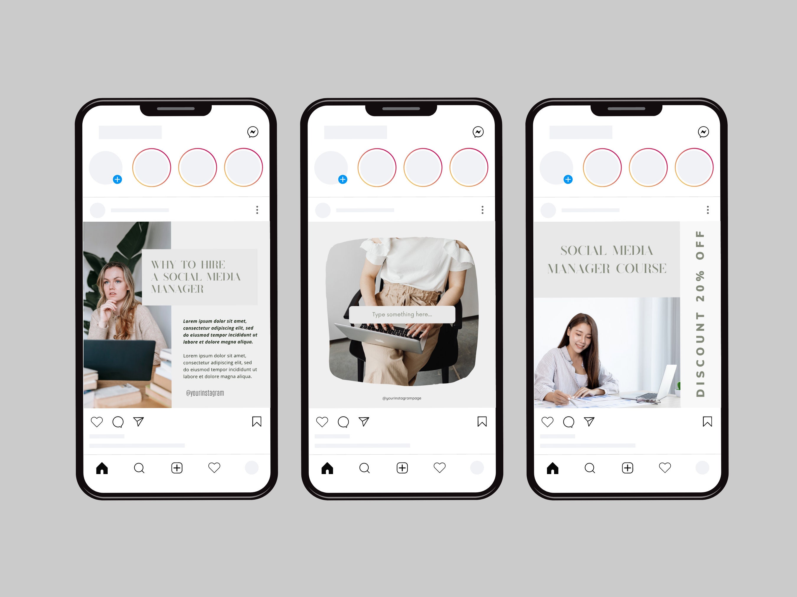 Social Media Manager Instagram Templates Marketing Templates Etsy