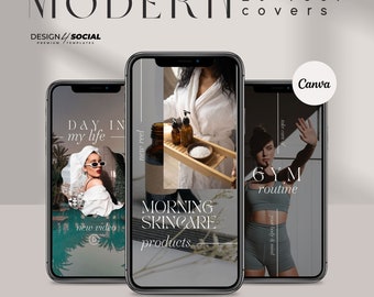 20 plantillas para reels de Instagram / Portadas para reels de influencers / Plantillas de Canva / Redes sociales