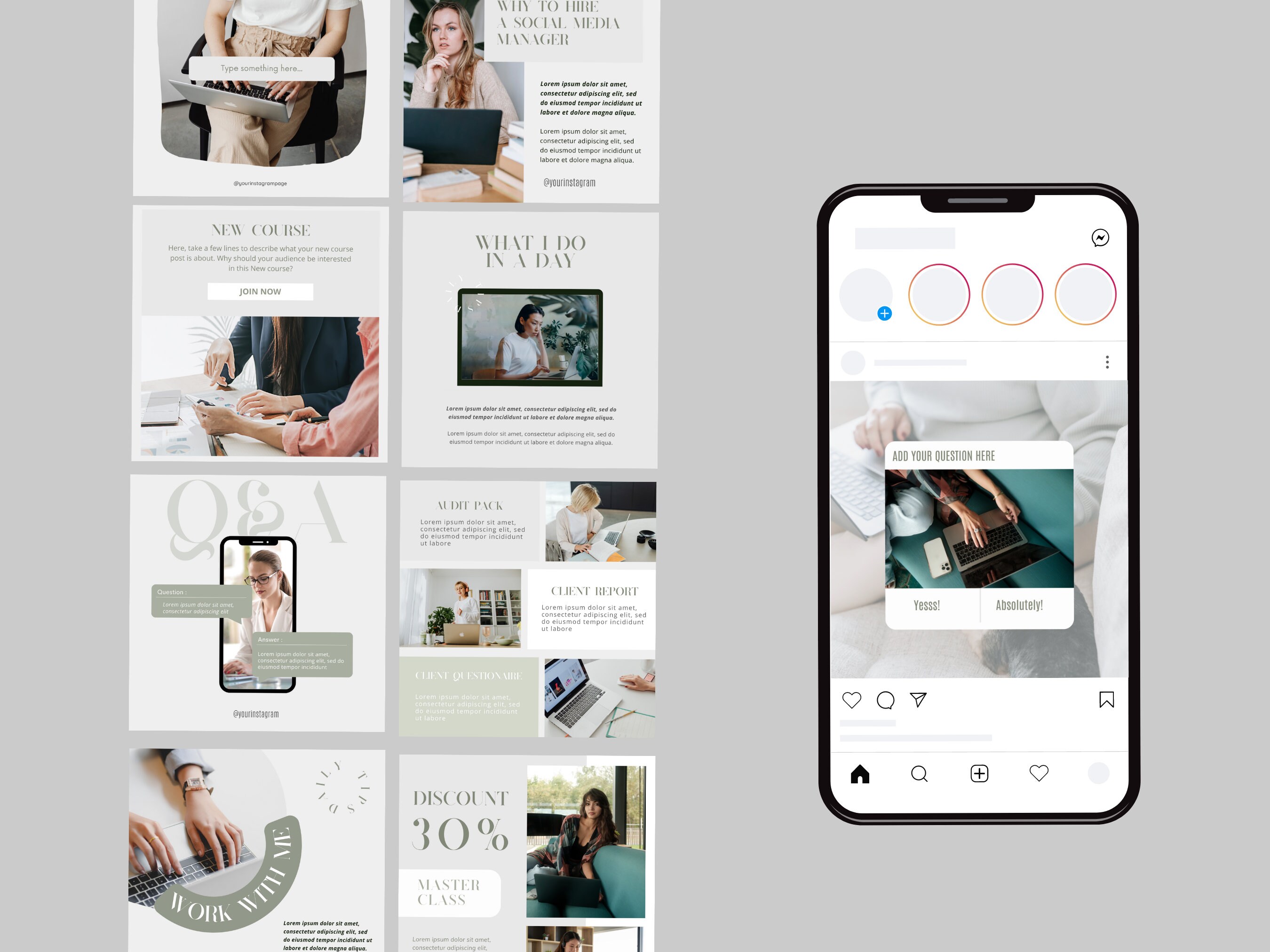 Social Media Manager Instagram Templates Marketing Templates Etsy
