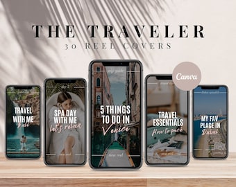 30 Instagram Reel Vorlagen | Reel Covers | Reel Cover Vorlage Bearbeitbar in Canva | Reel Template Cover