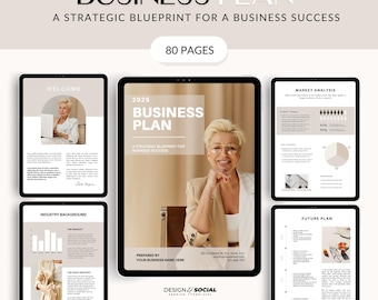 Business Plan Template | Small Business Planner | Start Up Workbook | Canva Template