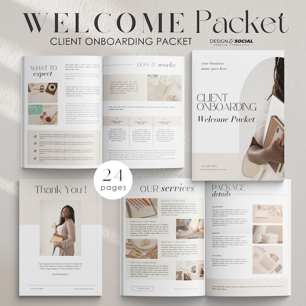 Client Welcome Packet | Onboarding Template | Welcome Guide | Virtual Assistant | Starter Kit