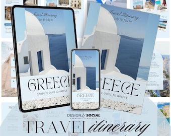 Editable Travel Itinerary Template | Printable Travel Guide | Travel Agent Planner | Trip Itinerary | Holiday Vacation Planner