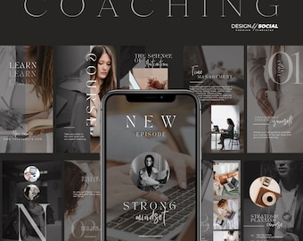 Coaching Instagram Story Templates for Canva | Stories Templates | Life Coach Templates | Blogger Template |