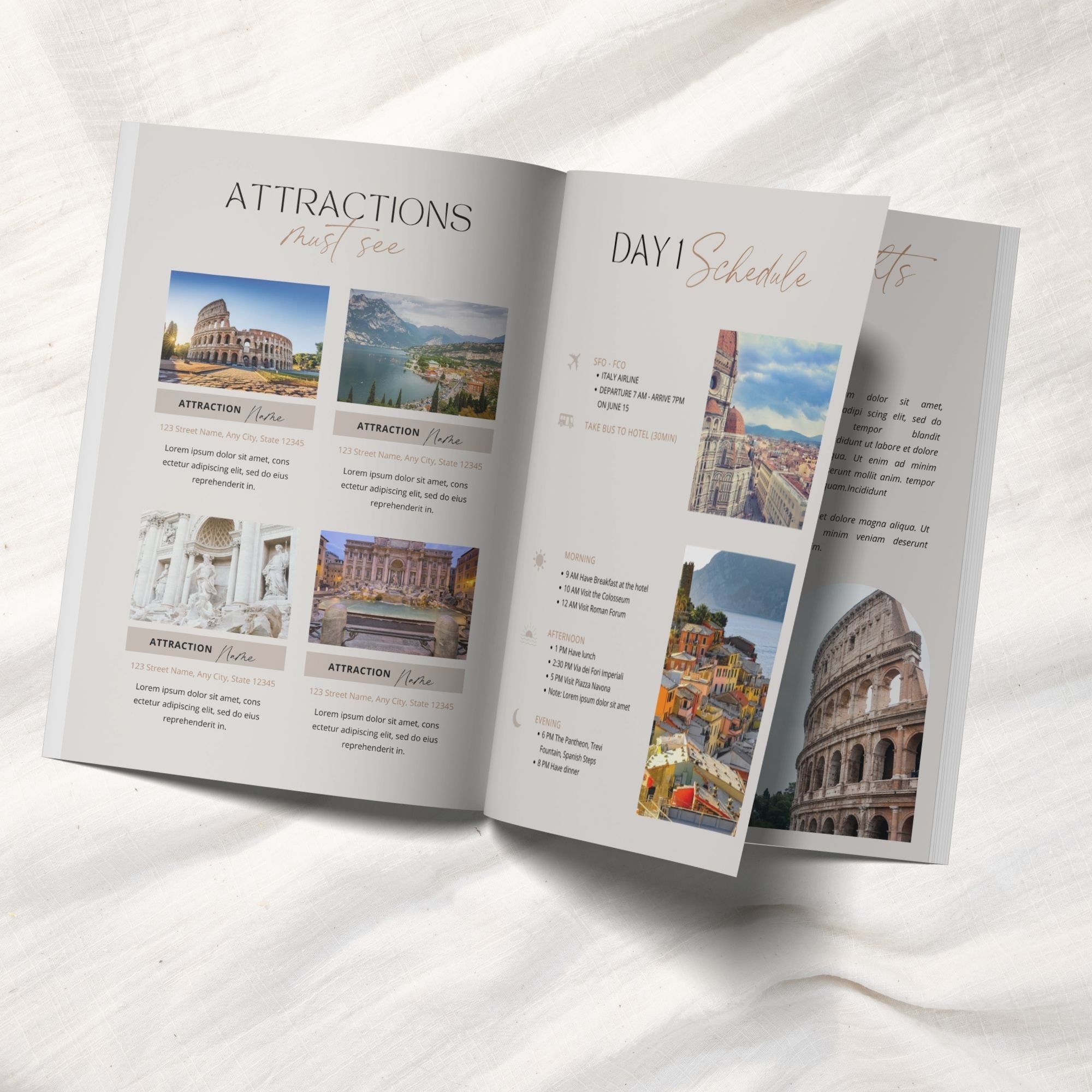 Editable Travel Itinerary Template | Printable Travel Guide | Travel ...
