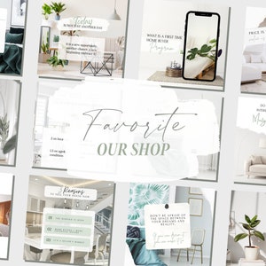 May include: A collage of nine images with a white background and green accents. The images feature interior design tips, real estate advice, and home buying information. The text in the images includes "Today is not just another day", "What is a first time home buyer program", "Price is what you pay", "Do you know what that interest rate will cost you? Mortgage rates matter!" and "I want to buy a house, but".