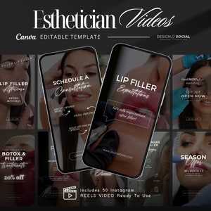 Vol 1 | Skincare Instagram Video Templates | Esthetician Instagram Template | Dermatologist Templates | Skincare Social Media