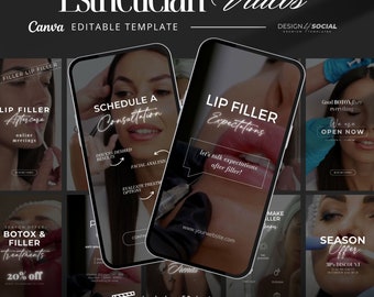 Vol 1 | Modelos de vídeos do Instagram sobre cuidados com a pele | Modelo do Instagram para esteticistas | Modelos de dermatologistas | Mídias sociais de cuidados com a pele