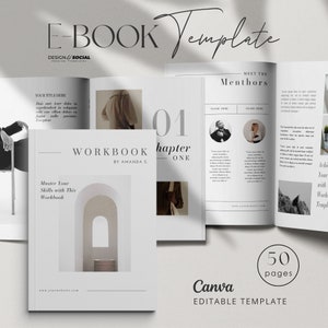 Ebook Template Canva | Coaching Guide Book Canva Template | Modern Workbook | Course Creator Template | Lead Magnet |