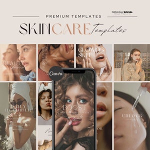 Esthetician Instagram Post and Story Templates | Skincare Social Media | Skincare instagram canva | Spa Instagram