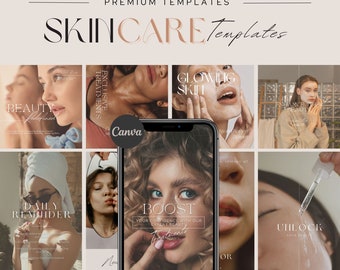 Esthetician Instagram Post and Story Templates | Skincare Social Media | Skincare instagram canva | Spa Instagram