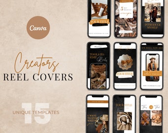 UGC Instagram Reel Templates | Content Creator Reel Covers | Reel Cover Template Editable in Canva | Reel Template Cover