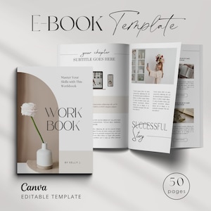 Ebook Template Canva | Coaching Guide Book | Course Creator Template | Lead Magnet | Modern Workbook