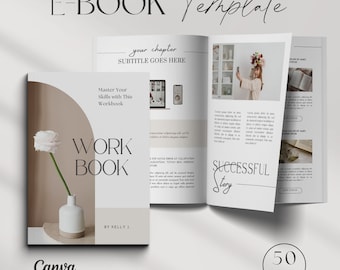 Ebook Template Canva | Coaching Guide Book | Course Creator Template | Lead Magnet | Modern Workbook