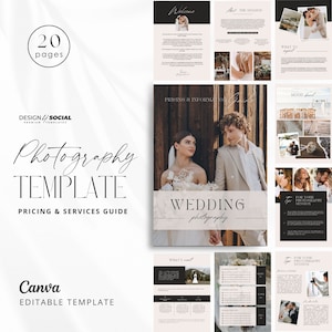 Photography Welcome Guide | Wedding Photography Pricing Guide Template | Welcome Guide | Family Session Guide