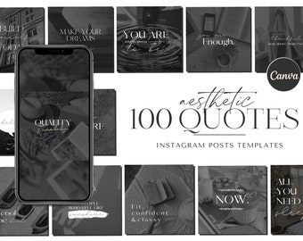 100 Instagram Quotes Template | Instagram Post Quotes | Editable Quotes Templates| Instagram Templates | Canva Editable
