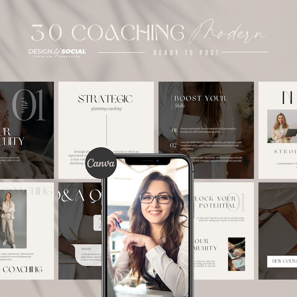 Coaching Instagram Post Templates | Coaching Social Media | Coaching Instagram Canva | Blogger Template