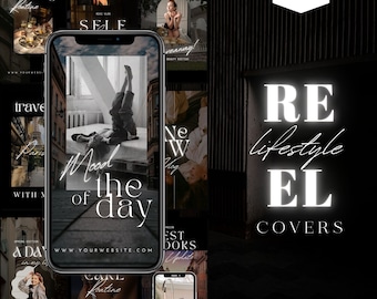 20 Instagram Reel Templates | Influencer Reel Covers | Reel Cover Template Editable in Canva | Reel Template Cover