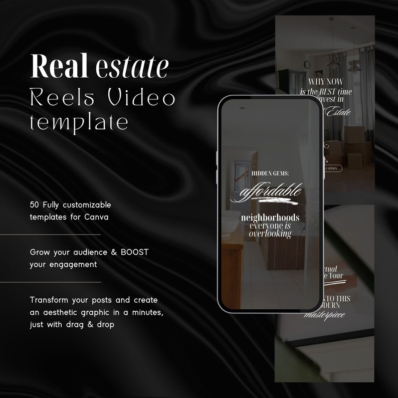 50 Real Estate Instagram Video Reels for Canva | Luxury Realtor ...
