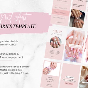 Nail Salon Instagram Story Templates | Manicure Pedicure Beauty | Nail ...
