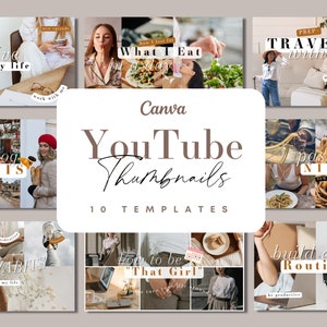 YouTube Channel Branding Kit | Youtube Thumbnails | Editable Canva Templates