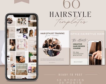 HairStylist Instagram Templates | Post and Stories Templates | Hair Salon Social Media | Hair Care Business Instagram Template