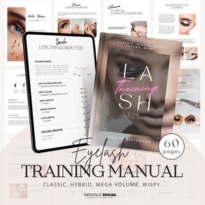 Handleiding wimpertraining | Klassieke hybride volumetraining | Wimpertrainingsgids | Sjabloon wimpertechnologie | Canvassjabloon