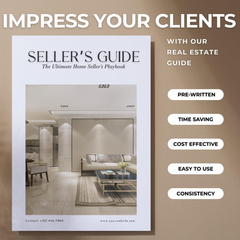 25 Page Real Estate Seller Guide Canva Template – Editable Listing ...