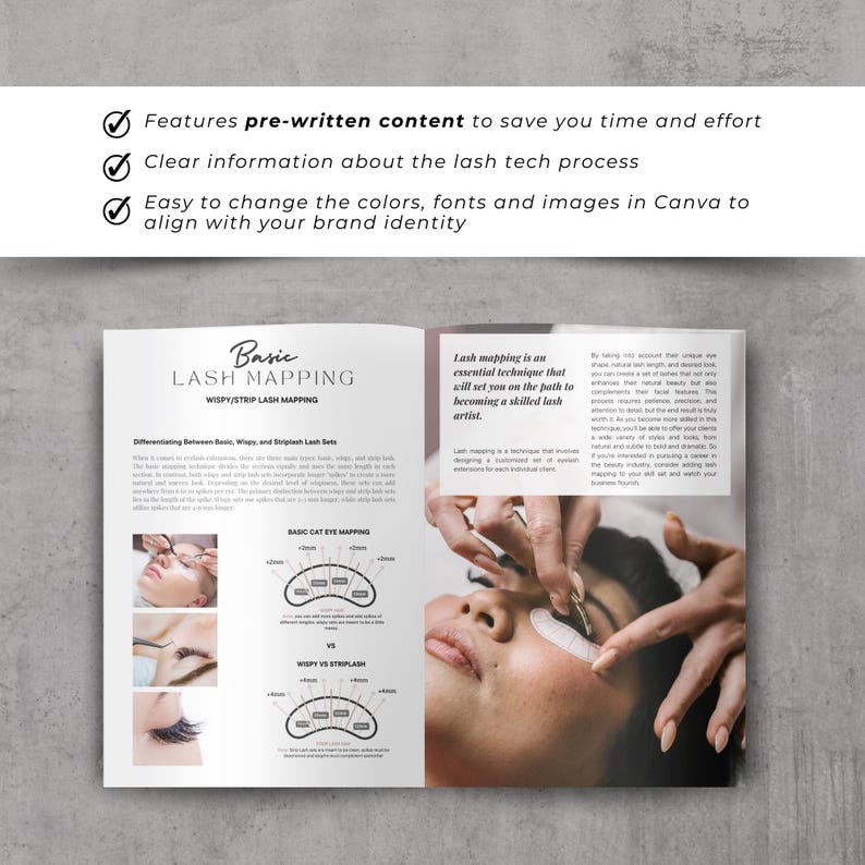 Lash Pages Lash Training Manual | Classic Hybrid Volume Training | Eyelash ...