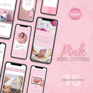 15 Instagram Reel Vorlagen | Reel Cover Vorlage Bearbeitbar in Canva | Minimalistische Rollenhüllen | Reel Template Cover