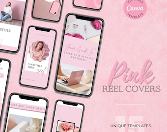 15 Instagram Reel Templates | Reel Cover Template Editable in Canva | Minimalist Reel Covers | Reel Template Cover