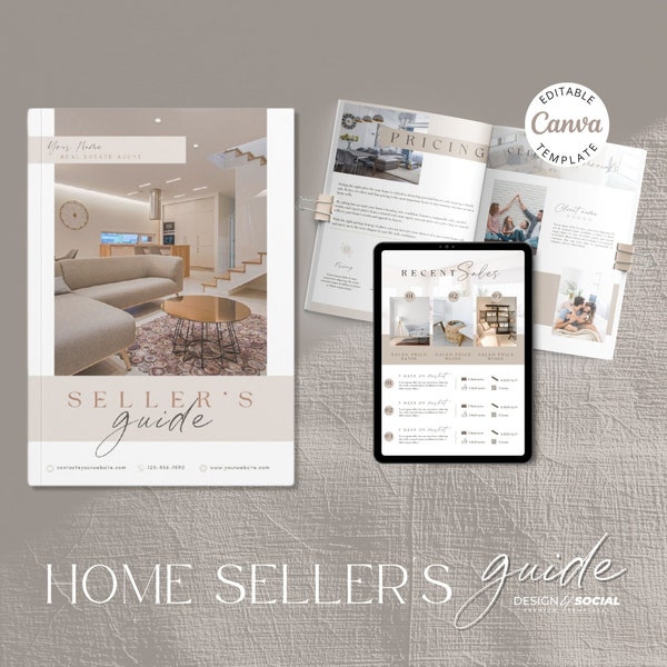 Home Seller Guide Template: Verkaufe dein Zuhause wie ein Profi - 14 Seiten - Canva Template | Immobilien Template