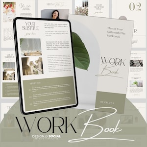 Editable Ebook Template | Printable Workbook Template | Course Workbook | Coaching Templates | Canva Templates