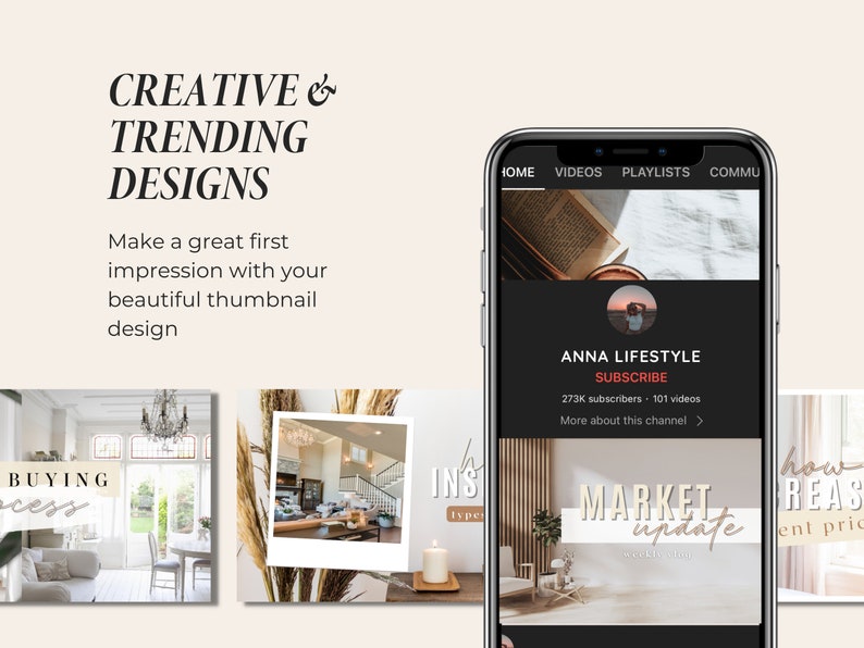 Real Estate Youtube Channel Branding Kit Youtube Thumbnails Etsy