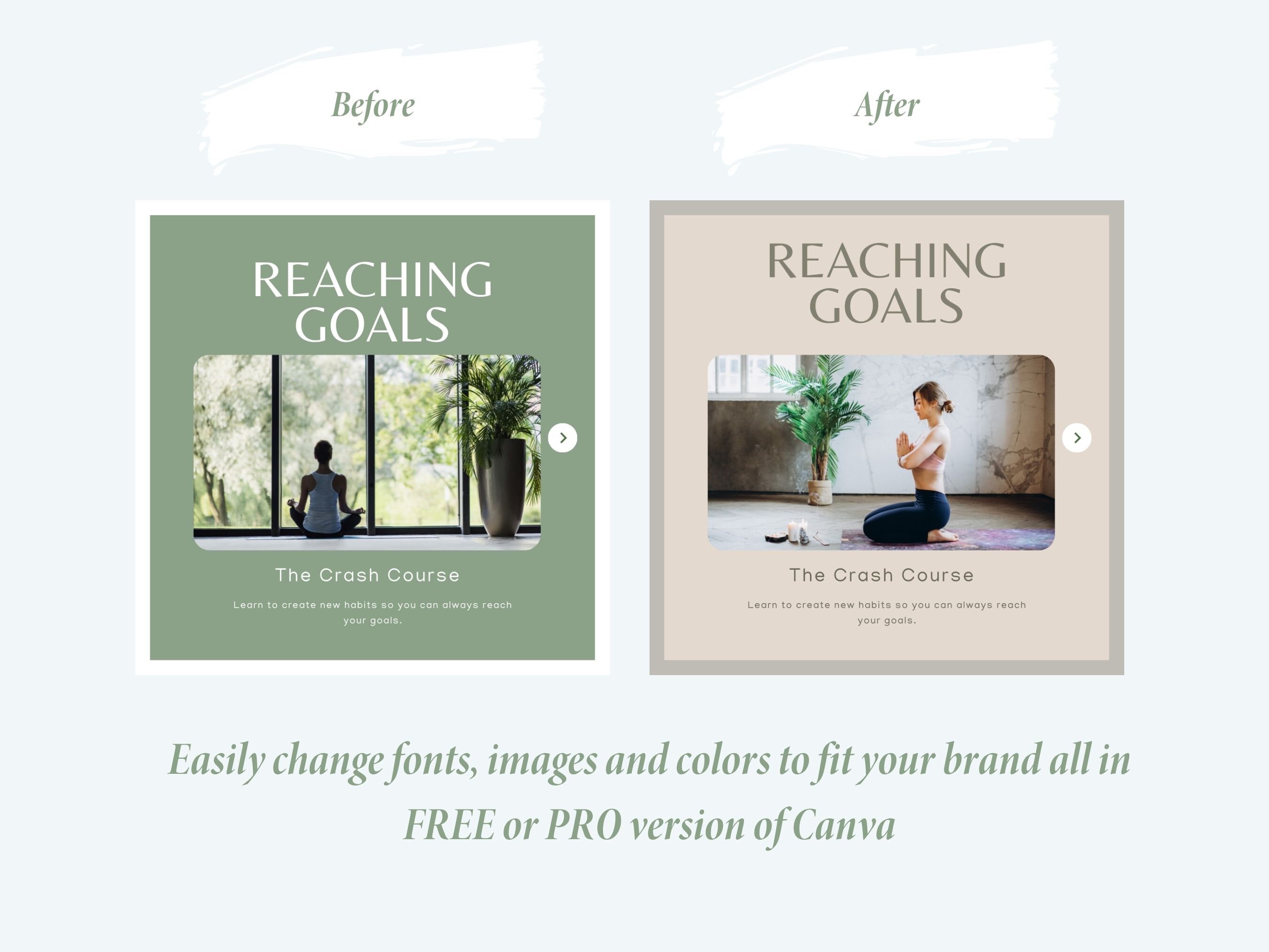 30 Yoga Instagram Templates for Canva | Social Media Templates ...