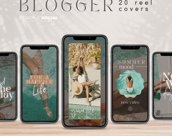 Instagram Reel Templates | Content Creator Reel Covers | Reel Cover Template Editable in Canva | Reel Template Cover