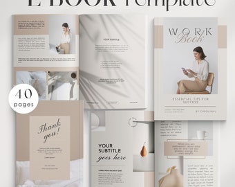 Ebook Template Canva | Canva Coaching Ebook Template | Lead Magnet | Course Guide