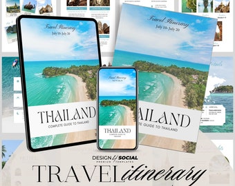 Editable Travel Itinerary Template | Printable Travel Guide | Travel Agent Planner | Trip Itinerary | Holiday Vacation Planner
