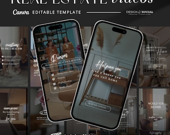 50 Real Estate Instagram Video Reels for Canva | Luxury Realtor Templates | Instagram Canva Template