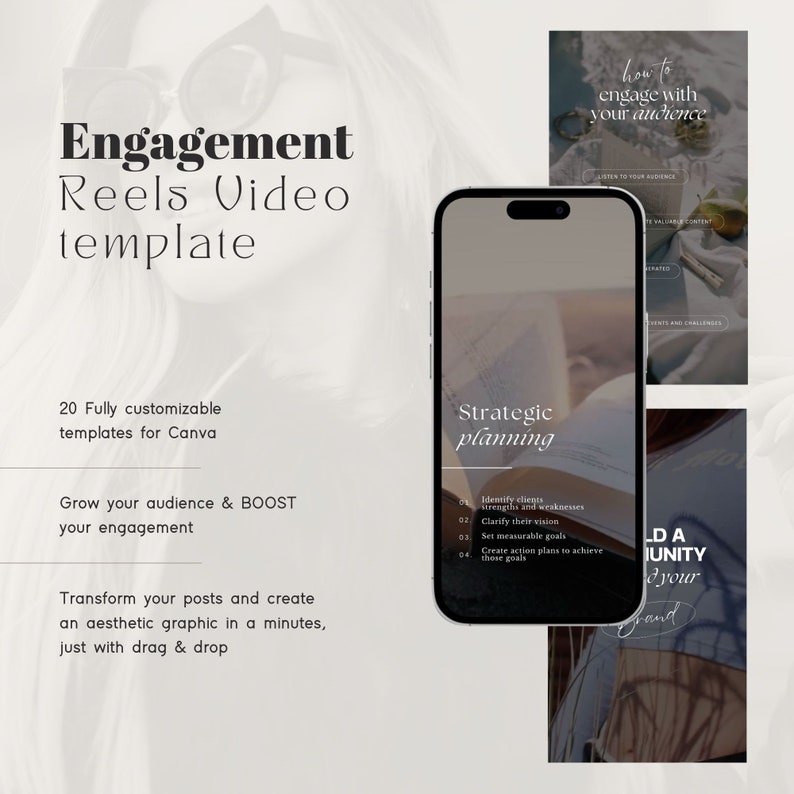 Bobines vidéo Instagram Bobines vidéo d'entraînement Marketing Instagram Modèle de toile image 3