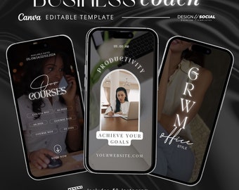 Business Coach Video Reels | Social Media Manager Reels | Mindset Coach Templates | Business Coach Instagram Reels | Canva Templates