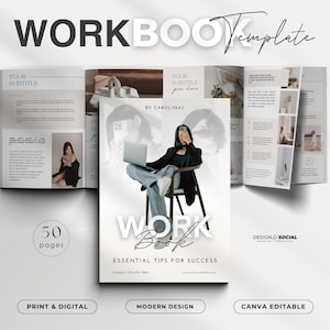 Ebook Template Canva | Coaching Guide Book Canva Template| Lead Magnet | Course Creator Template | Canva Workbook