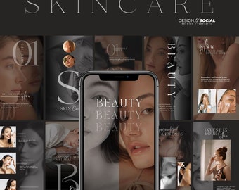 Instagram Story Templates for Skincare | Luxury Beauty Instagram Templates | Esthetician Story Covers | Canva Editable